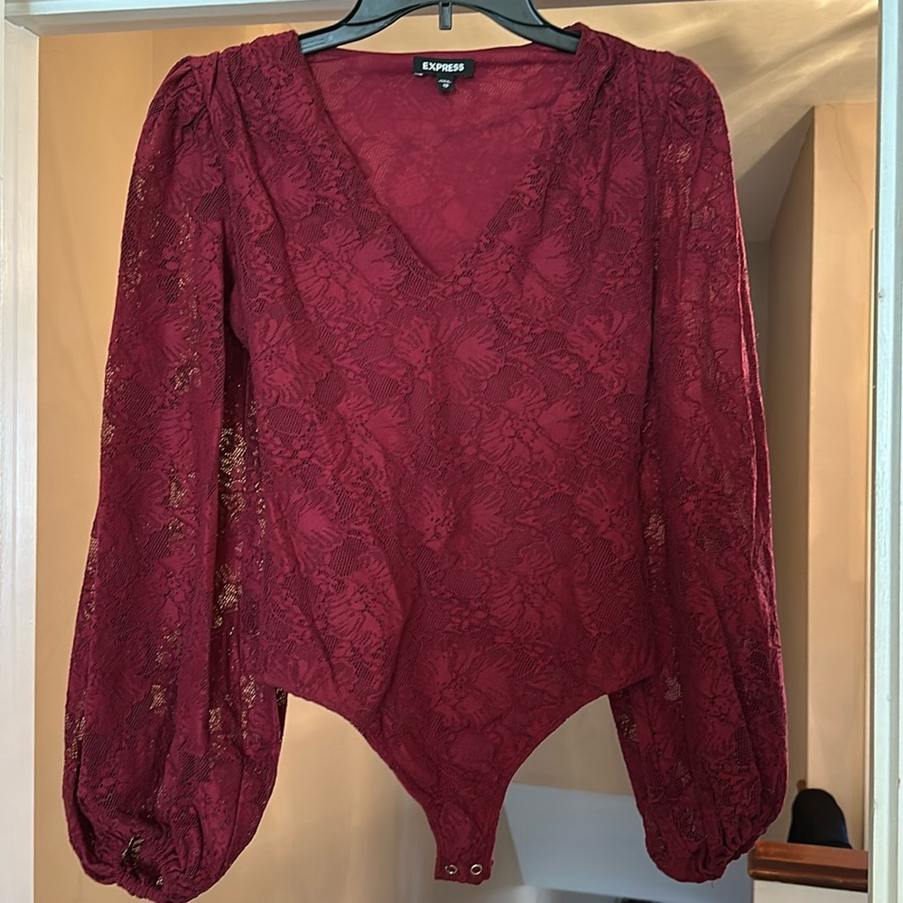 Express burgundy bodysuit